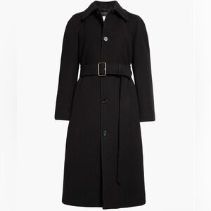 Burberry Regular Fit Belted Wool Twill Car Coat